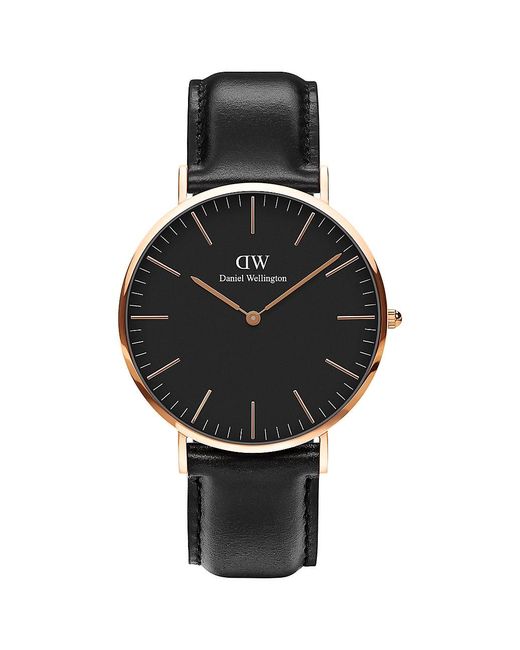 Daniel Wellington Classic Sheffield Leather Strap Watch/40mm in