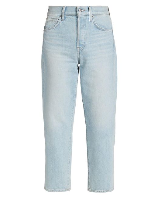Veronica Beard Denim Blake High-rise Stretch Straight Crop Jeans in ...