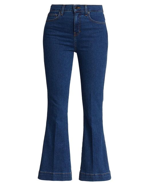 Veronica Beard Carson High-rise Ankle Flare Jeans in Blue | Lyst