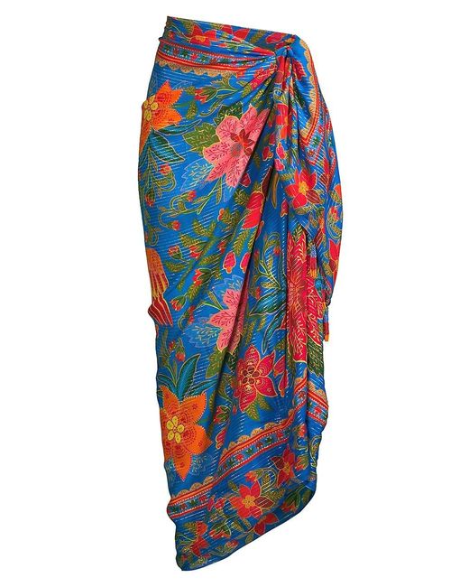 FARM Rio Beaded Tropical Tapestry Sarong in Blue | Lyst