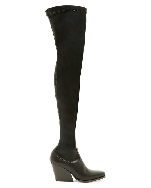 Stella McCartney Stretch Vegan Leather Overtheknee Cowboy Boots in