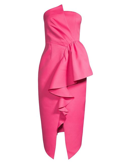 Elliatt Reception Ruffled Cocktail Dress in Pink | Lyst