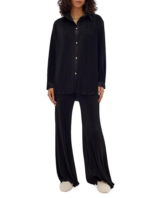 Sleeper Origami Ribbed Pajama Set in Blue | Lyst