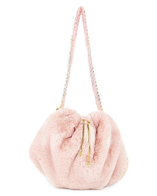 Rosantica Faux Fur Shoulder Bag in Pink Lyst