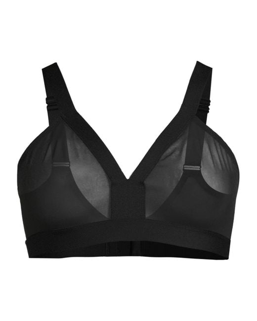 Le Mystere Synthetic Modern Mesh Unlined Bra in Black Lyst
