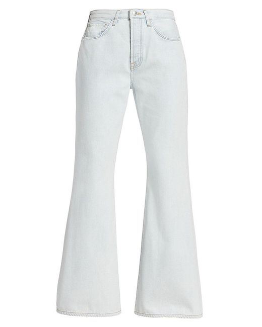 7 For All Mankind Easy Low-slung Flare Jeans in White | Lyst