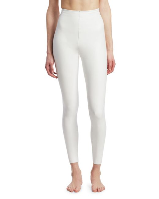 Commando Perfect Faux Leather Leggings in White - Lyst