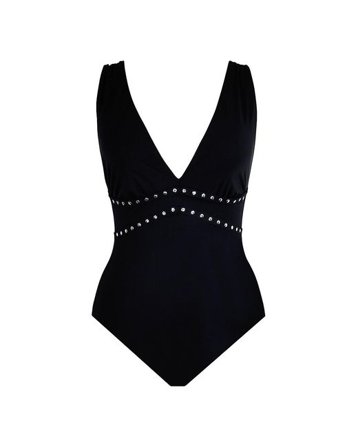 Miraclesuit Ophelia Lupita Grommet Onepiece Swimsuit in Black Lyst