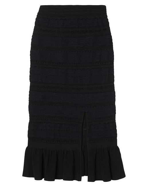 Sandro Knit Skirt in Black | Lyst