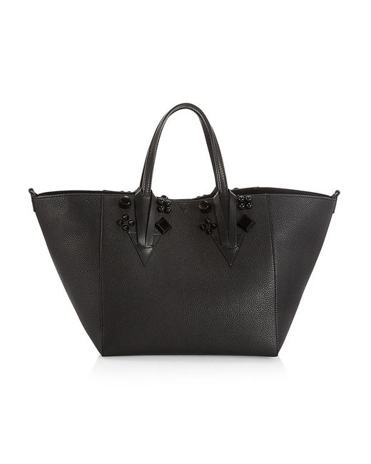Christian Louboutin Cabachic Small Leather Tote Bag in Black | Lyst