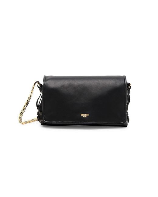 Moschino Medium Leather Shoulder Bag in Black Lyst