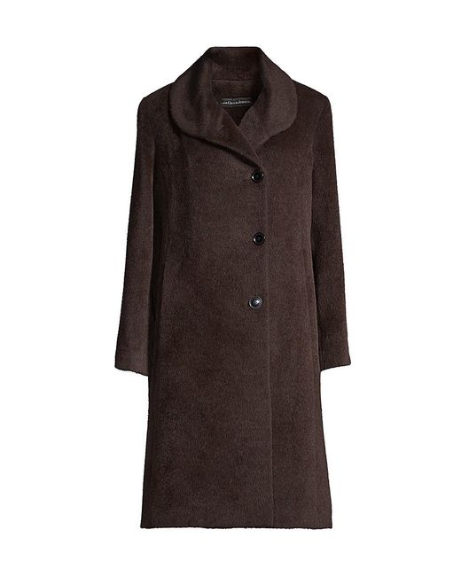 Sofia Cashmere Wool Round Collar Coat in Espresso (Brown) - Lyst