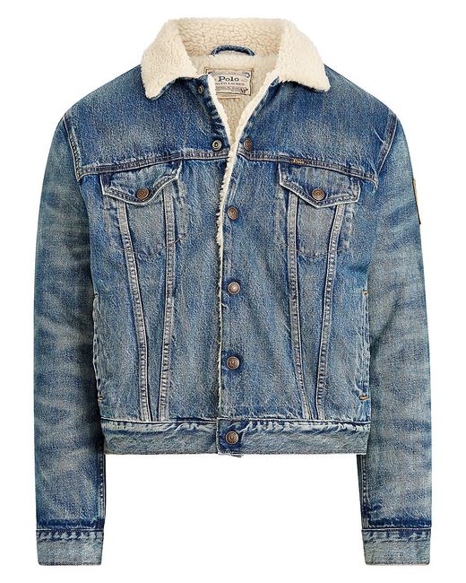 Faux-shearling Denim Jacket 