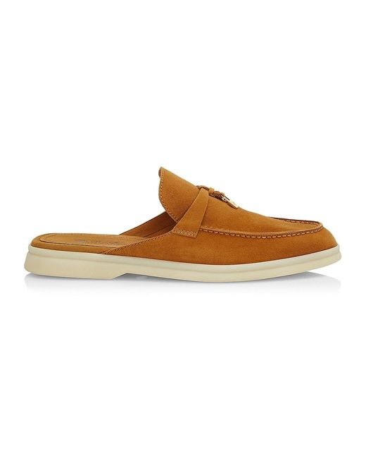 loro piana babouche charms walk suede mules