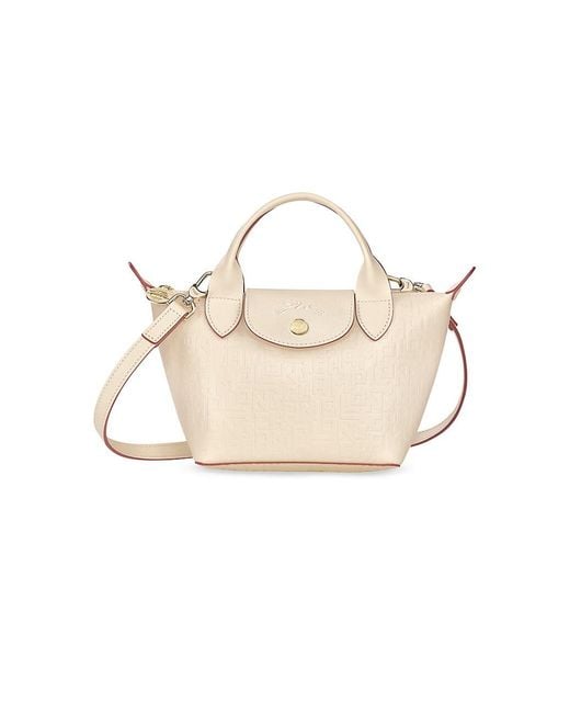 Longchamp Leather Xs Le Pliage Cuir Lgp Top Handle Bag Lyst