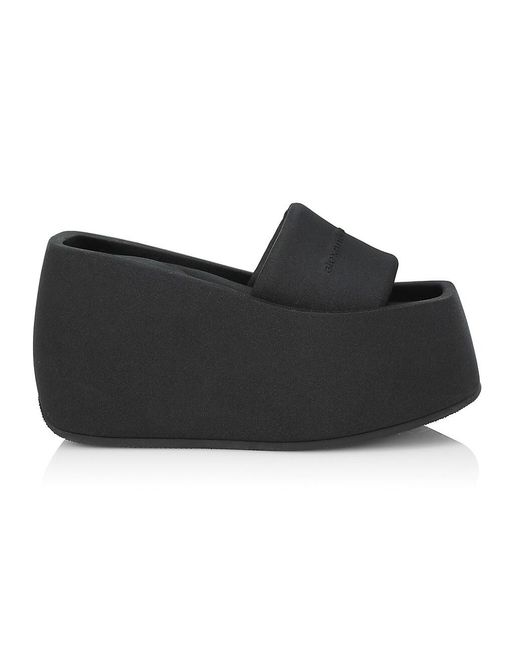 Alexander Wang Rubber Taji Platform Logo Sandals in Black | Lyst