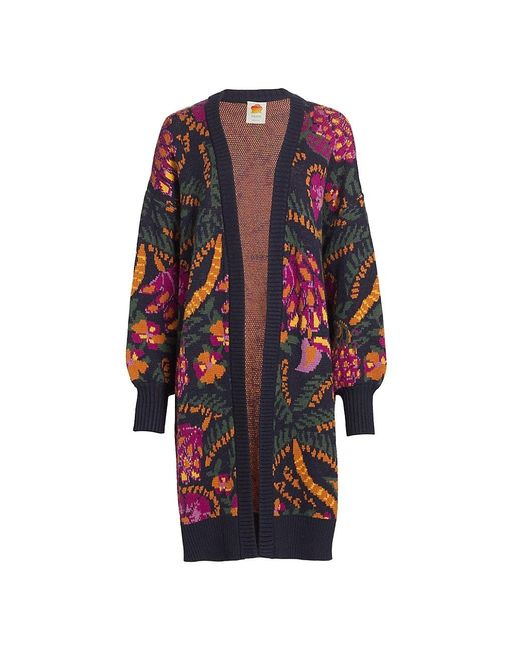 FARM Rio Brazil Woolblend Long Cardigan in Red Lyst