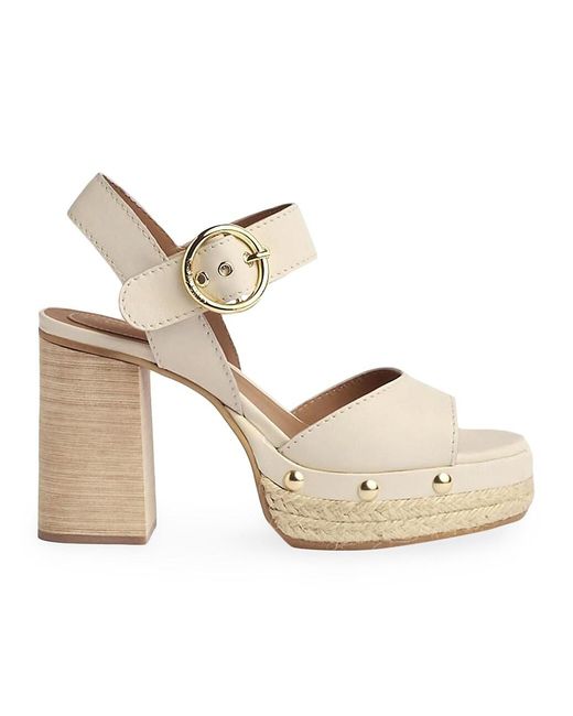 See By ChloÃ© Viviane Platform Leather Sandals in Natural | Lyst