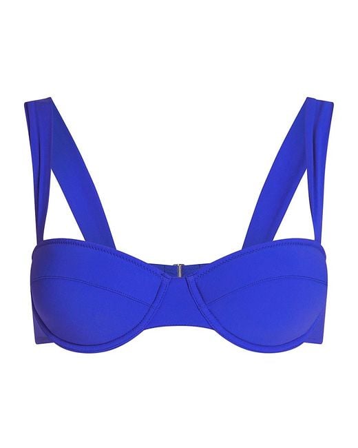VALIMARE Athens Balconette Bikini Top in Blue | Lyst