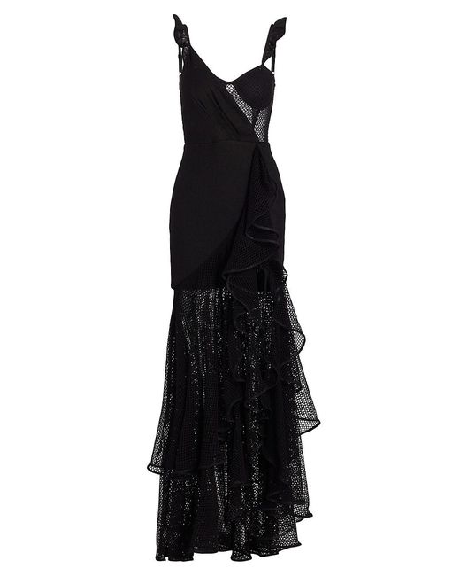 PATBO Lace Bustier Maxi Dress in Black | Lyst
