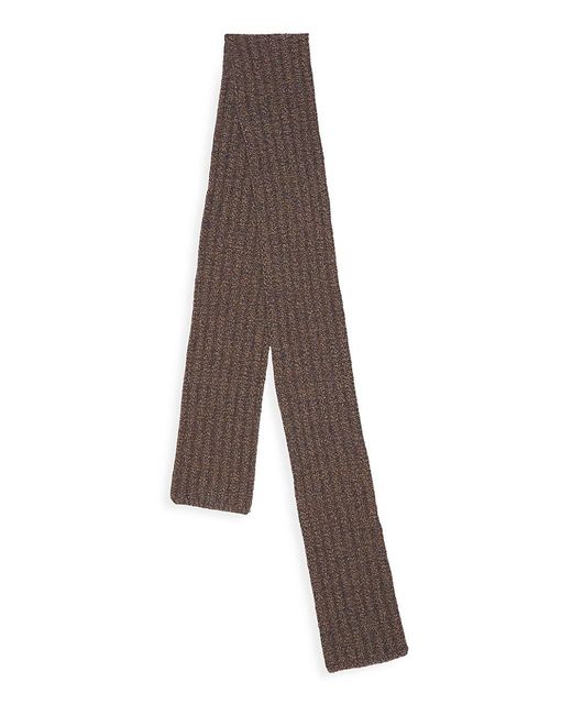 Loro Piana Rib-knit Twist Coarsehair Cashmere Scarf in Brown for Men | Lyst