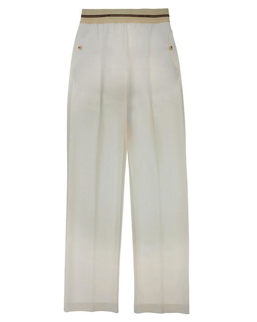 Helmut Lang Logo Band Pants in White | Lyst