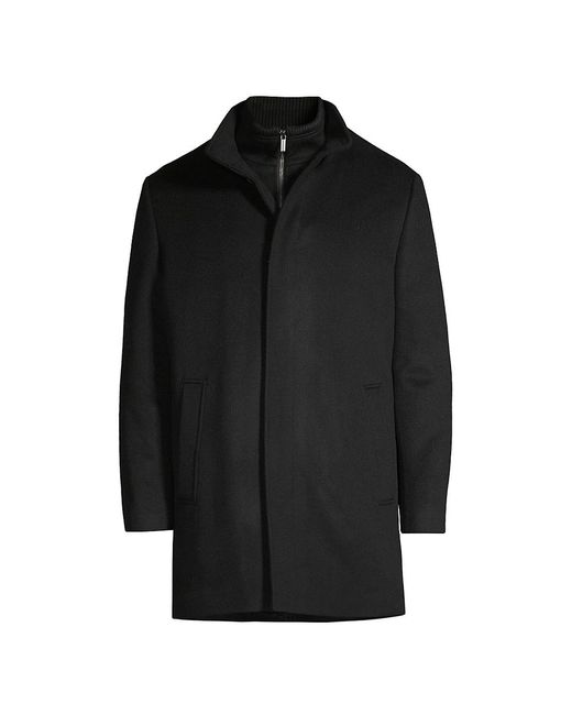 Cardinal Of Canada Mont Royal Wool & Cashmere Car Coat in Black for Men