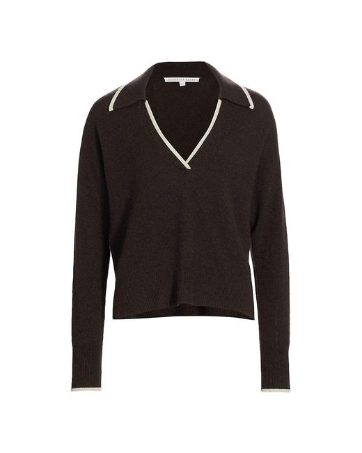 Veronica Beard Koko Johnny Collar Sweater in Black | Lyst