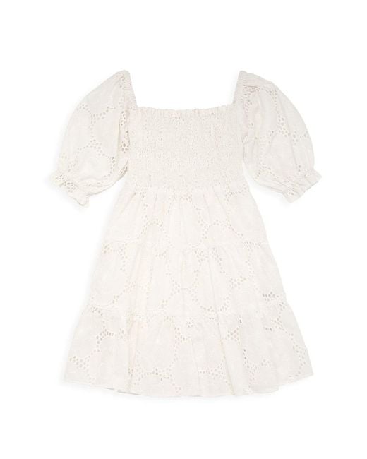 Rachel Parcell Little Girl's & Girl's Retro Floral Eyelet Tiered Dress