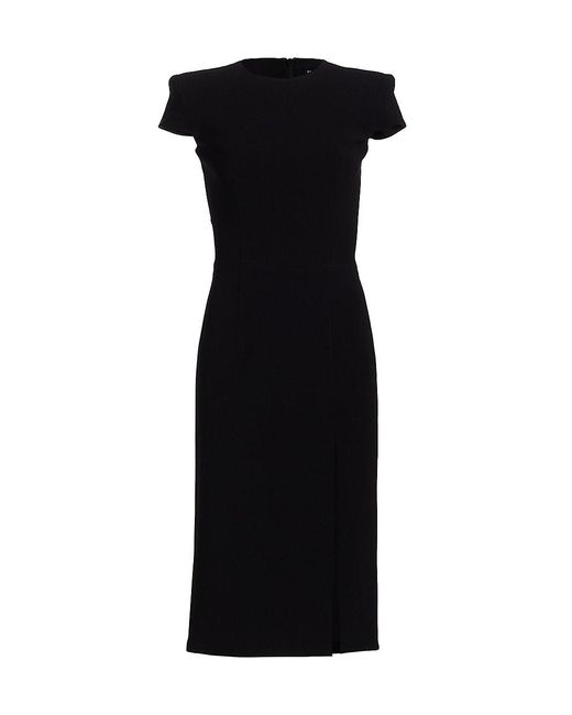 Sergio Hudson Short-sleeve Midi-dress in Black | Lyst