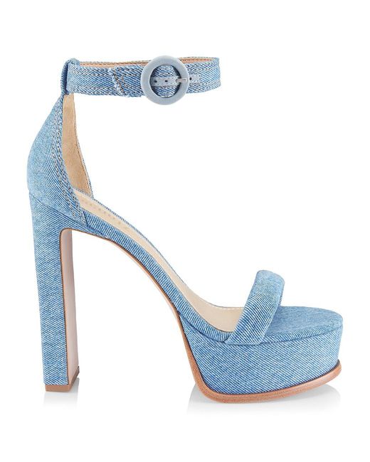 platform denim shoes