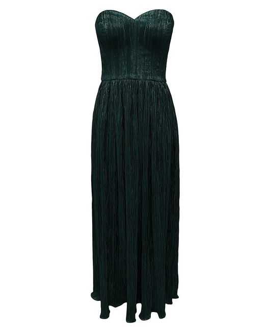 Dress the Population Audrina Plissé Strapless Gown in Black | Lyst