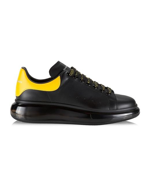 men's oversized leather platform sneakers