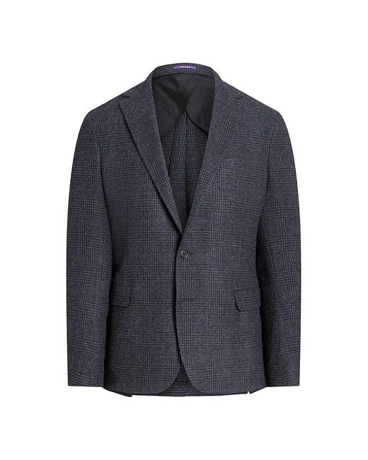 Ralph Lauren Purple Label Hadley Glen Check Wool Twobutton Sport Coat