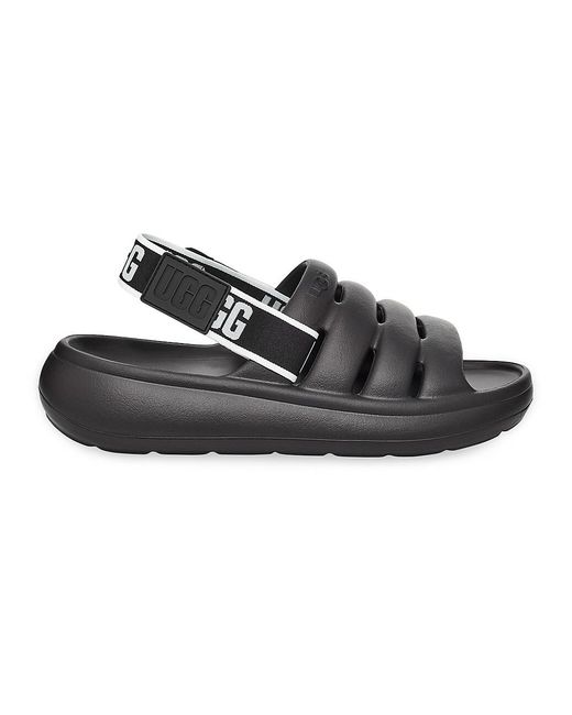 UGG Sport Yeah Slingback Sandals in Black | Lyst