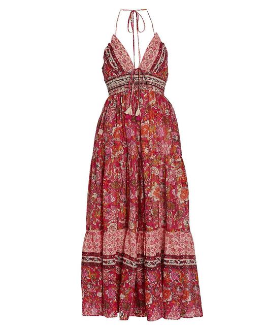 Free People Cotton Real Love Maxi Dress in Red | Lyst