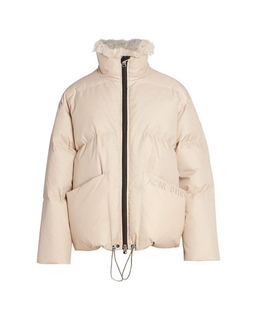 Acne Studios Onrik Technical Canvas Puffer Jacket in Natural for Men - Lyst