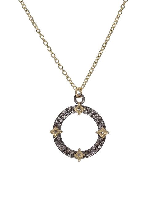 Armenta Old World 18k Yellow Gold, Sterling Silver, & Diamond Opendisc