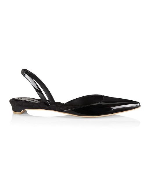Aera Jackie Vegan Patent Leather Slingback Flats in Black Lyst