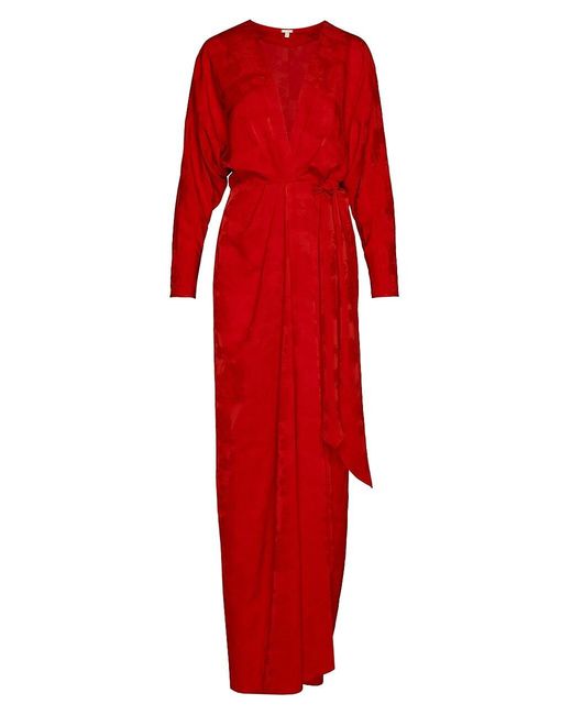 Johanna Ortiz Synthetic Barnacle Wrap Dress in Red | Lyst
