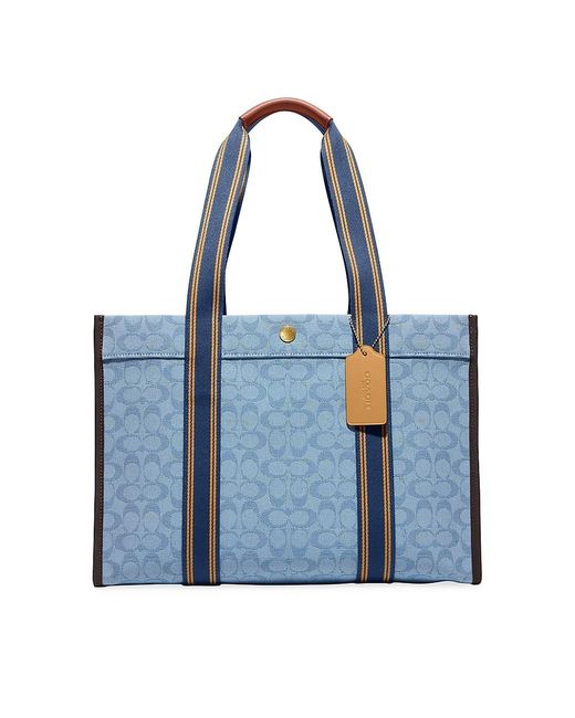COACH Jacquard Spin Tote 42 in Slate (Blue) | Lyst