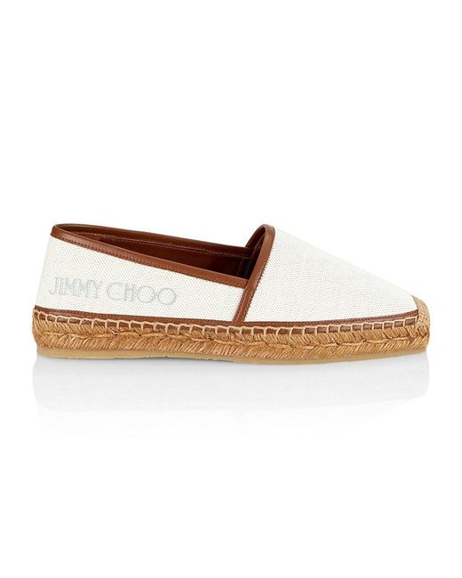 Jimmy Choo Dru Canvas Flat Espadrilles | Lyst