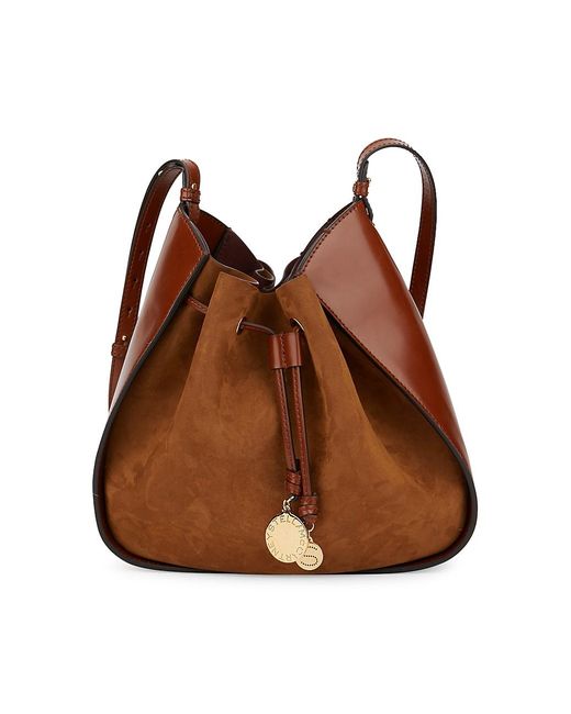 Stella McCartney Medium Drawstring Hobo Bag in Brown | Lyst