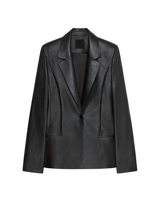 Givenchy Cape Jacket In Leather in Black | Lyst