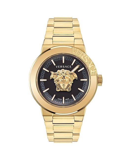 Versace Medusa Infinite Ip Yellow Gold Bracelet Watch/45mm in Metallic