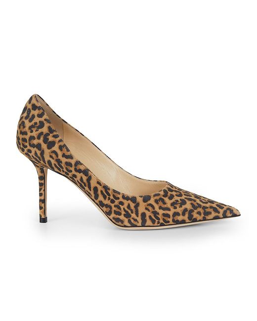 leopard low heels