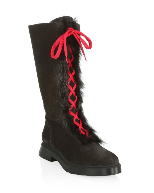 shearling lined knee high boots