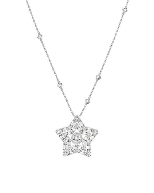 Swarovski Stella Rhodium-plated & Crystal Pendant Necklace in White | Lyst