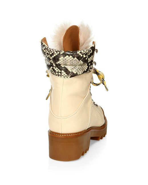 cream hiking boots