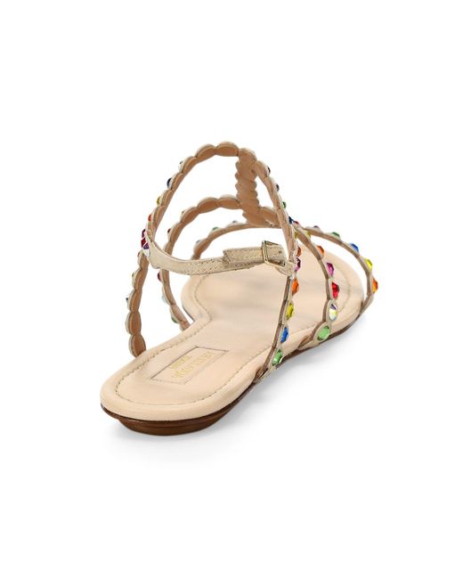 cream flat sandals